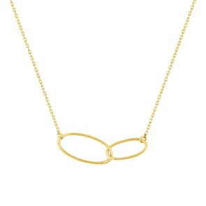 Collier 750/18 K Gelbgold Ellipse