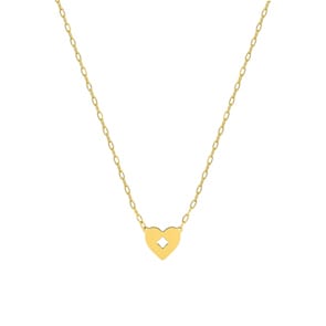Collier 750/18 K Gelbgold Herz