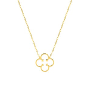 Collier 750/18 K Gelbgold Kleeblatt