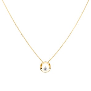 Collier 750/18 K Gelbgold mit Diamant 0.015ct. H/p1