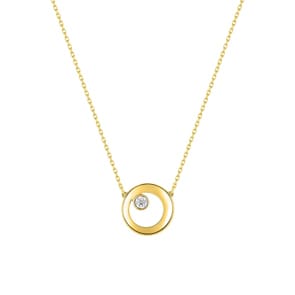 Collier 750/18 K Gelbgold mit Diamant 0.015ct. H/p1