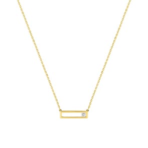 Collier 750/18 K Gelbgold mit Diamant 0.05 ct