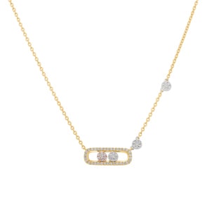 Collier 750/18 K Gelbgold mit Diamanten 0.28 ct H/Si