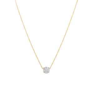 Collier 750/18 K Gelbgold mit Diamanten 0.33ct H/Si