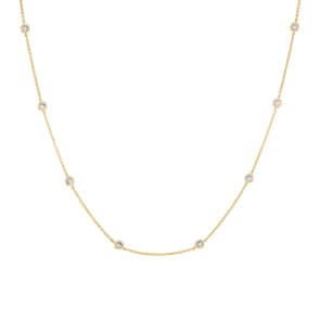 Collier 750/18 K Gelbgold mit Diamanten 0.50 ct H/si