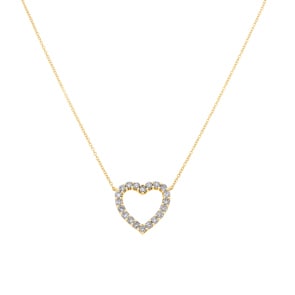 Collier 750/18 K Gelbgold mit Diamanten 0.50 ct H/si