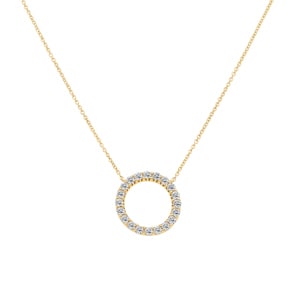 Collier 750/18 K Gelbgold mit Diamanten 0.50 ct H/si