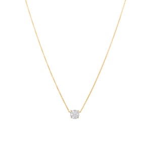 Collier or jaune 750/18 ct avec diamants 0.50 ct H/si