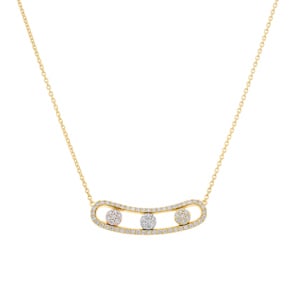 Collier 750/18 K Gelbgold mit Diamanten 0.61 ct H/Si