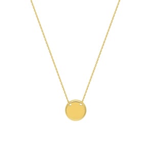 Collier 750/18 K Gelbgold mit Plakette