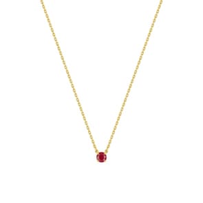 Collier 750/18 K Gelbgold mit Rubin