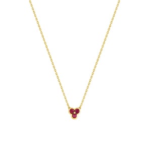 Collier or jaune 750/18 ct avec rubis