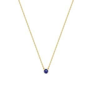Collier 750/18 K Gelbgold mit Saphir