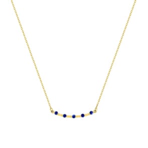 Collier 750/18 K Gelbgold mit Saphiren