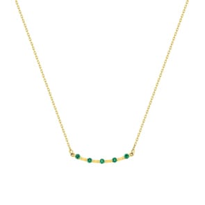Collier 750/18 K Gelbgold mit Smaragden