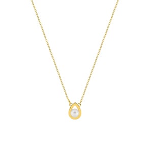 Collier 750/18 K Gelbgold mit Süsswasserzuchtperle 4mm