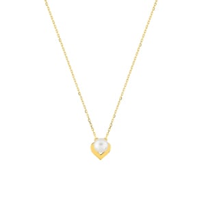 Collier 750/18 K Gelbgold mit Süsswasserzuchtperle 5mm