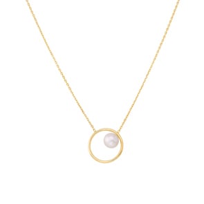 Collier 750/18 K Gelbgold mit Süsswasserzuchtperle Ø 6mm