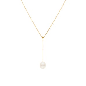 Collier 750/18 K Gelbgold mit Süsswasserzuchtperle Tropfen