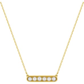 Collier 750/18 K Gelbgold mit Süsswasserzuchtperlen Ø 2.5mm