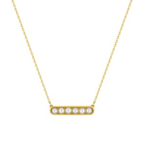 Collier 750/18 K Gelbgold mit Süsswasserzuchtperlen Ø 2.5mm
