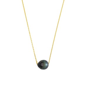 Collier 750/18 K Gelbgold mit Tahiti-Kulturperle