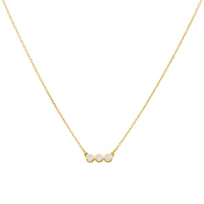 Collier 750/18 K Gelbgold mit Zirkonia