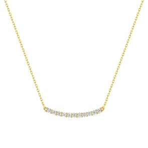 Collier 750/18 K Gelbgold mit Zirkonia