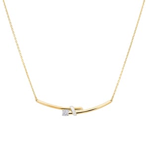 Collier 750/18 K Gelbgold mit Zirkonia
