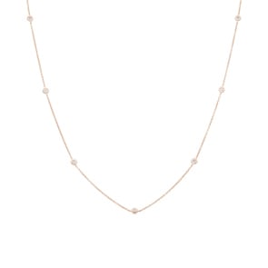 Collier 750/18 K Roségold mit Diamanten 0.08 ct H/Si