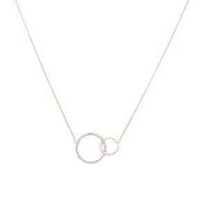 Collier 750/18 K Roségold mit Diamanten 0.16 ct H/Si