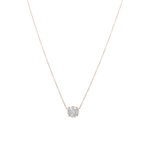Collier 750/18 K Roségold mit Diamanten 0.25ct H/Si
