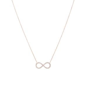 Collier 750/18 K Roségold mit Diamanten 0.33 ct H/si