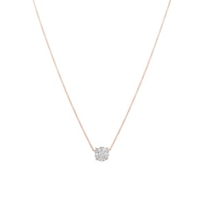 Collier 750/18 K Roségold mit Diamanten 0.33ct H/Si