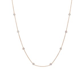 Collier 750/18 K Roségold mit Diamanten 0.50 ct H/si