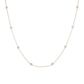 Collier 750/18 K Roségold mit Diamanten 0.50 ct H/si