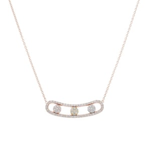 Collier 750/18 K Roségold mit Diamanten 0.61 ct H/Si