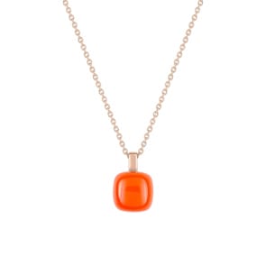 Collier 750/18 K Roségold mit Karneol