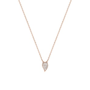 Collier 750/18 K Roségold Tropfen mit Zirkonia