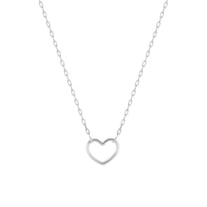 Collier 750/18 K Weissgold Herz 11 x 9mm
