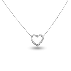 Collier 750/18 K Weissgold mit Diamanten 0.50 ct H/si