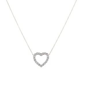 Collier 750/18 K Weissgold mit Diamanten 0.50 ct H/si