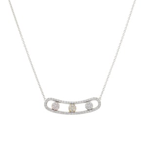 Collier 750/18 K Weissgold mit Diamanten 0.61 ct H/Si