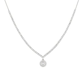 Collier 750/18 K Weissgold mit Zirkonia