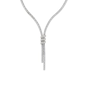 Collier 750/18 K Weissgold mit Zirkonia