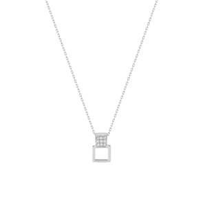 Collier 750/18 K Weissgold mit Zirkonia