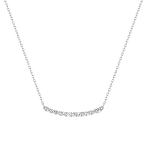 Collier 750/18 K Weissgold mit Zirkonia
