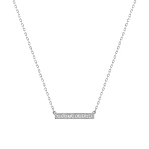 Collier 750/18 K Weissgold mit Zirkonia