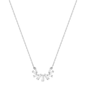 Collier 750/18 K Weissgold mit Zirkonia