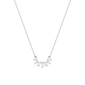Collier 750/18 K Weissgold mit Zirkonia